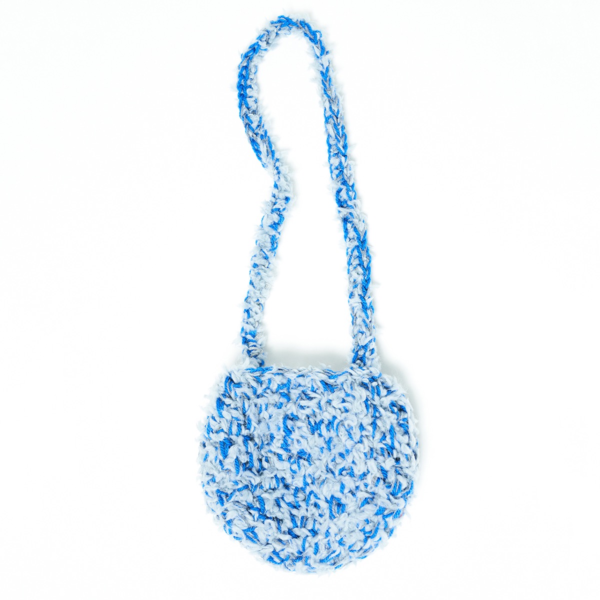 FURRY BAG ROUNDY SNOWING BLUE