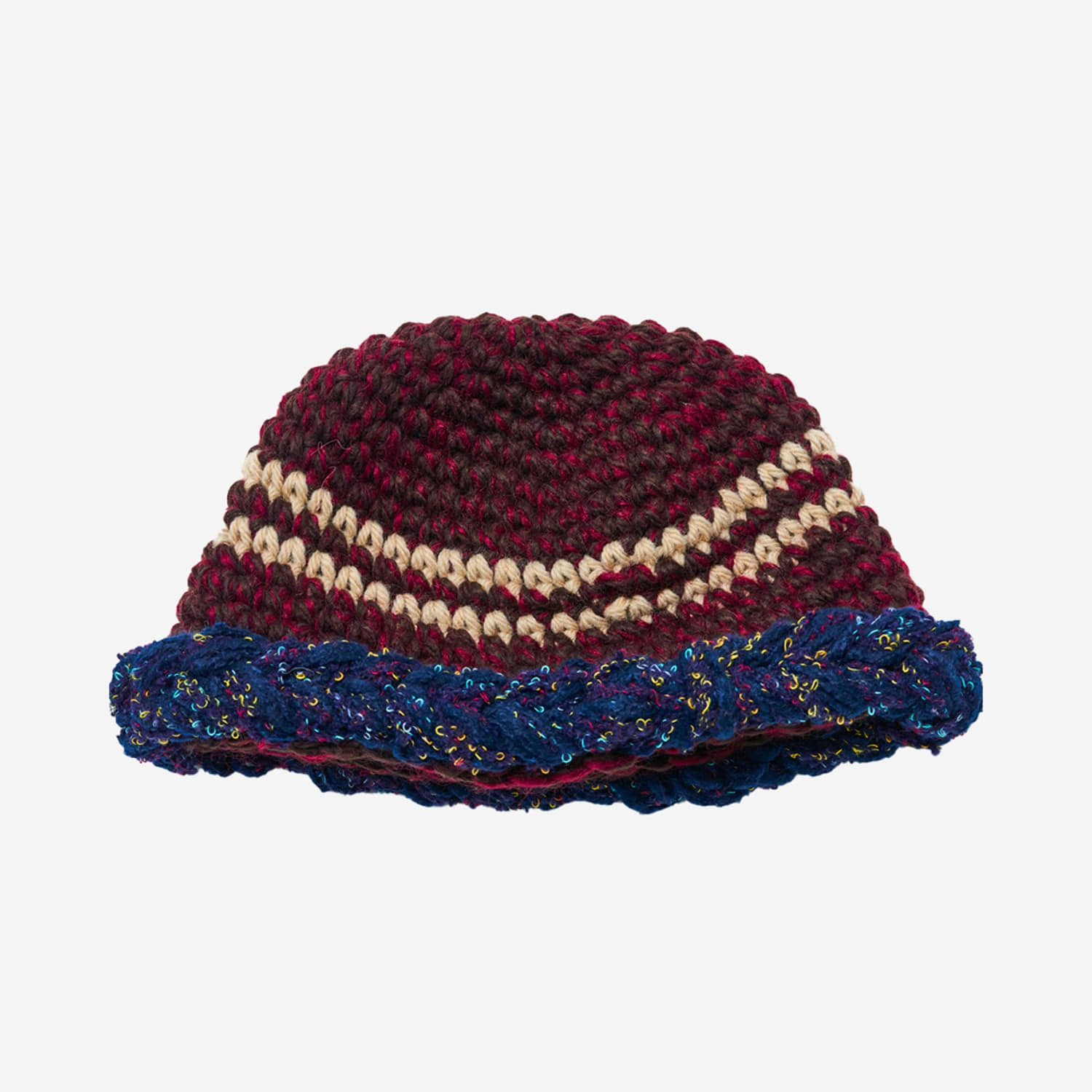 KNOTTED BEANIE BURGUNDY