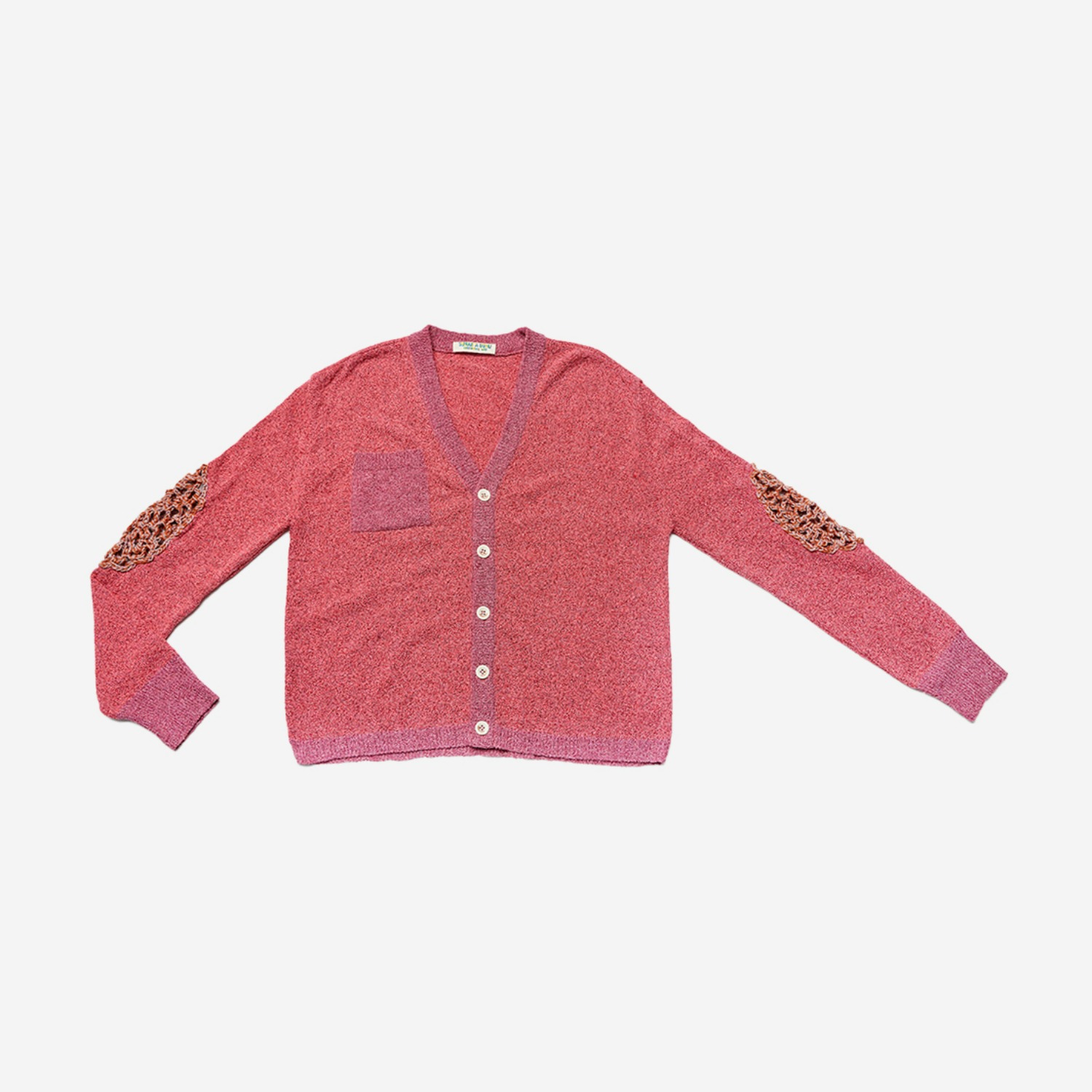CELL CARDIGAN RED MIX